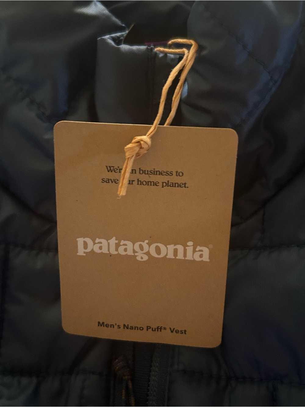 Patagonia Quilted Puff Vest in Navy Blue - Picture 5 of 6